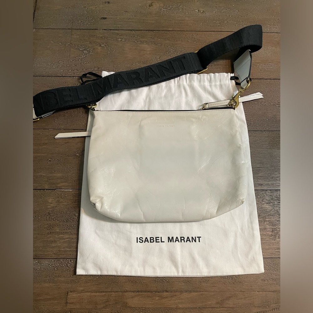 Isabel Marant Nessah Crossbody Bag, White